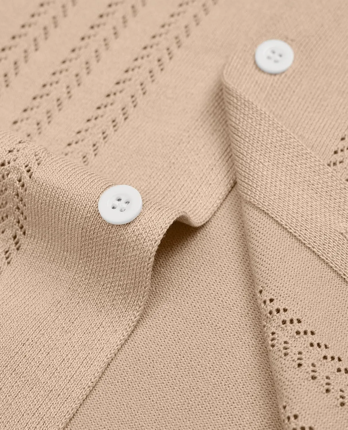 Alimens & Gentle Mens Shirts Casual Button Down Shirts Beach Vintage Knit Short Sleeve Polo Shirt for Men
