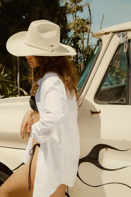 Austin Straw Cowboy Hat | Bone