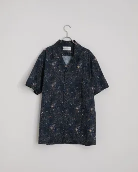 Camp Shirt in Navy Paisley