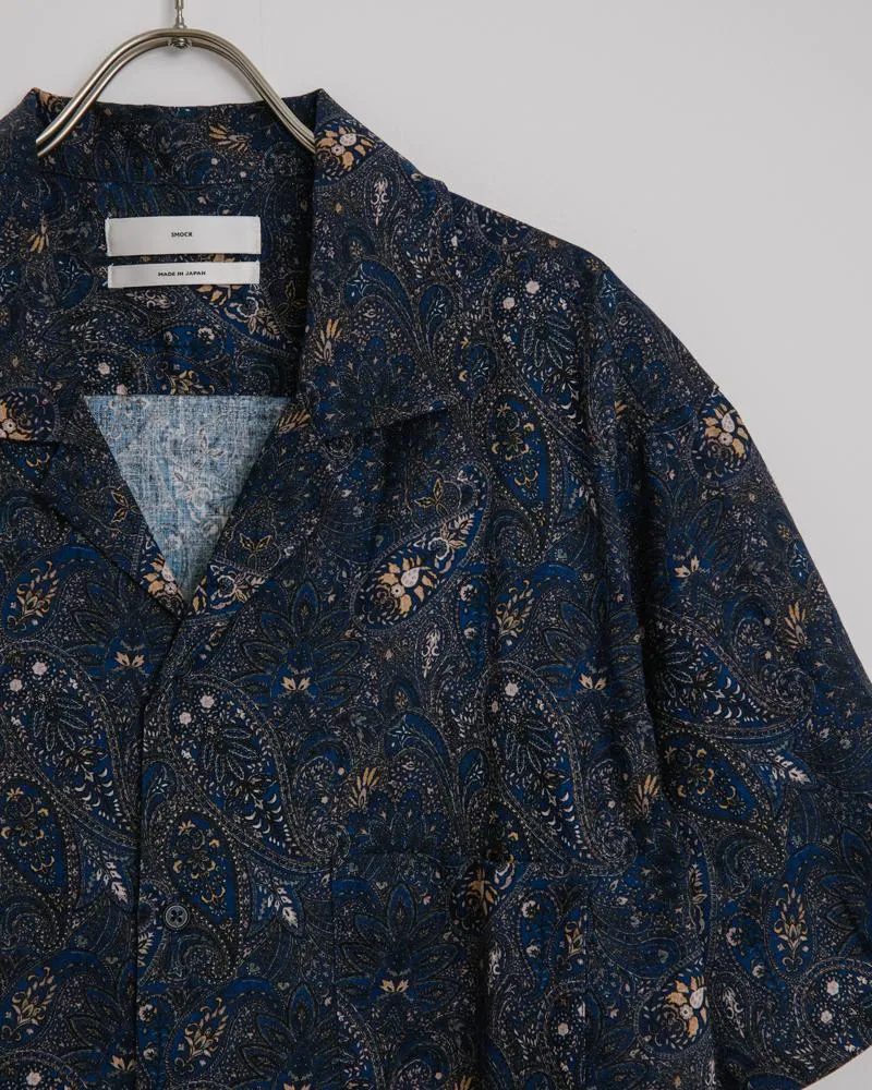 Camp Shirt in Navy Paisley