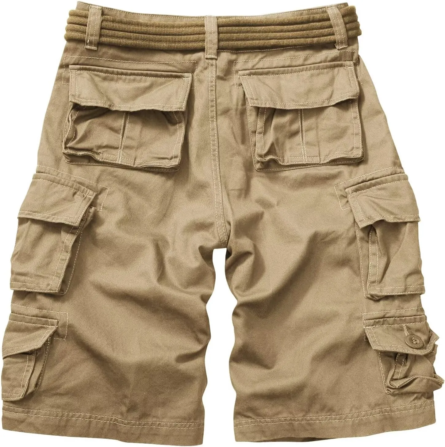 Cargo Short for Men Relaxed Fit Camo Outdoor Hiking Work Cotton Casual Shorts with 9 Pockets No Belt