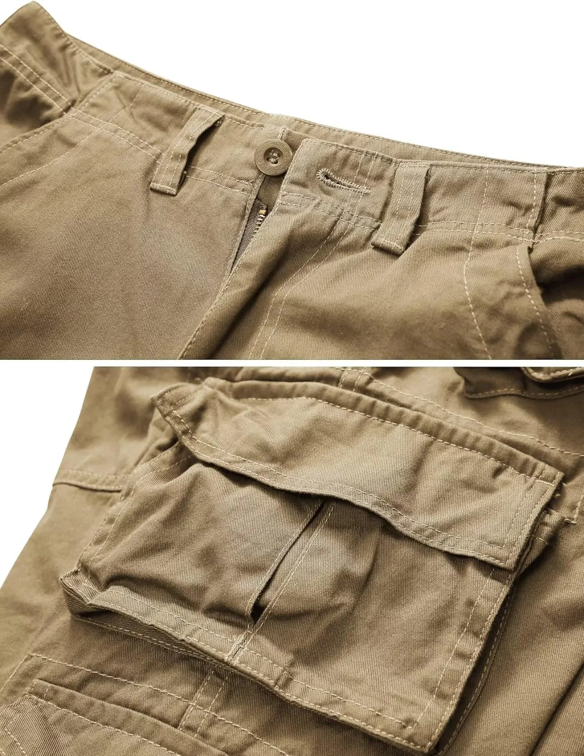 Cargo Short for Men Relaxed Fit Camo Outdoor Hiking Work Cotton Casual Shorts with 9 Pockets No Belt