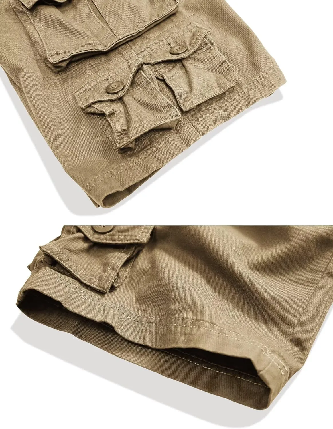 Cargo Short for Men Relaxed Fit Camo Outdoor Hiking Work Cotton Casual Shorts with 9 Pockets No Belt