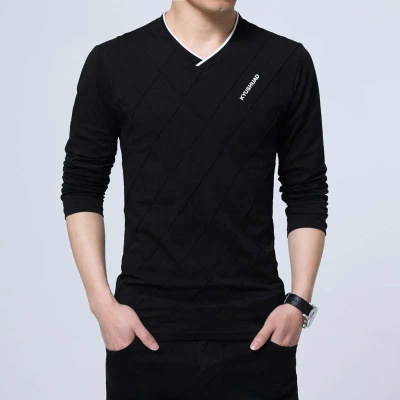 Casual Long Sleeve V Neck Shirt