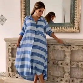 Chic Minimalist Cotton Flowy Dress