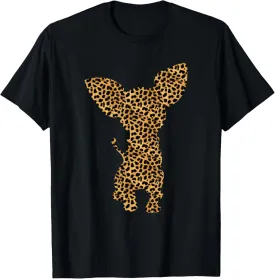 Chihuahua Leopard Print Dog Pup Animal Lover Women Gift T-Shirt