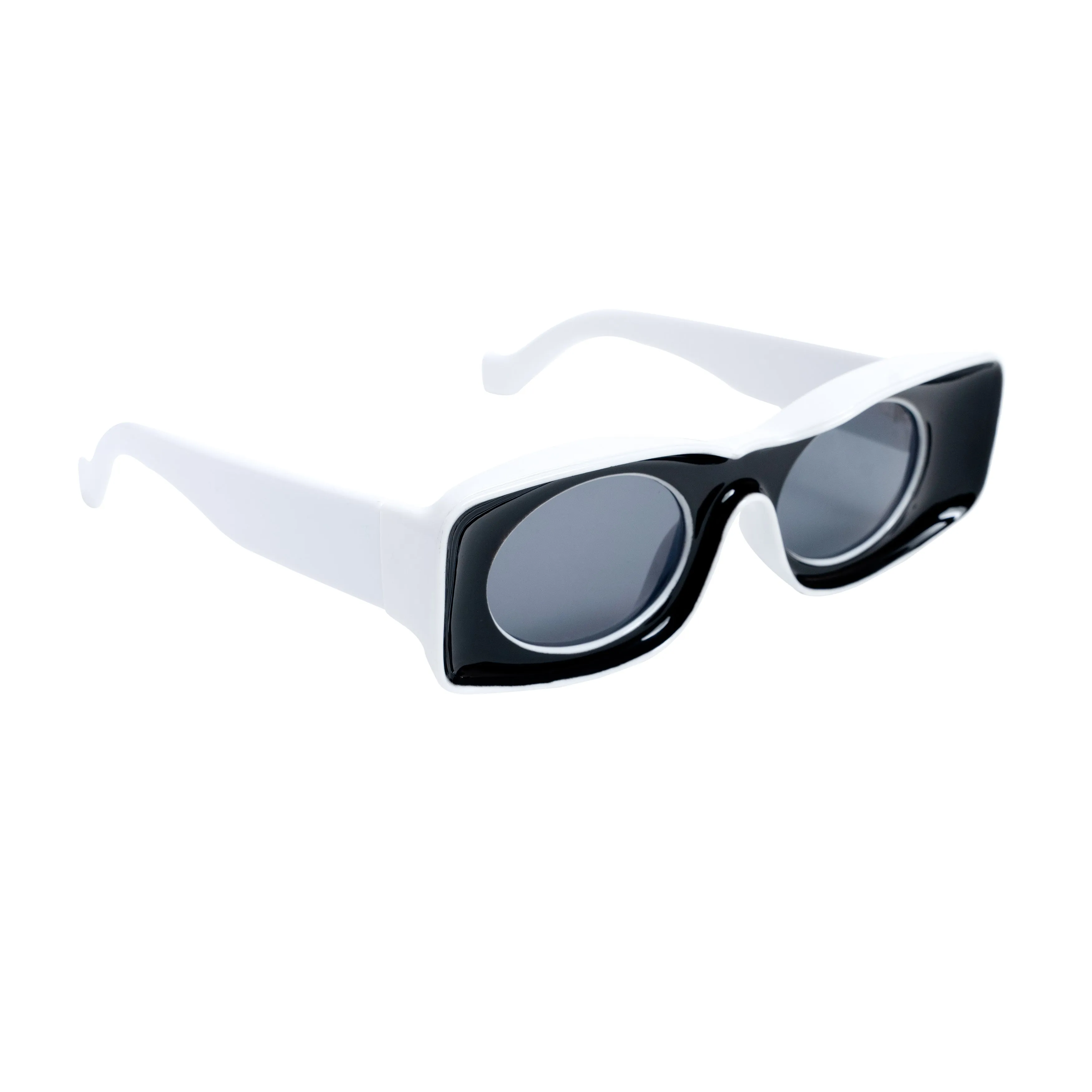 Chokore Trendy Oval Sunglasses with UV 400 Protection (Black)