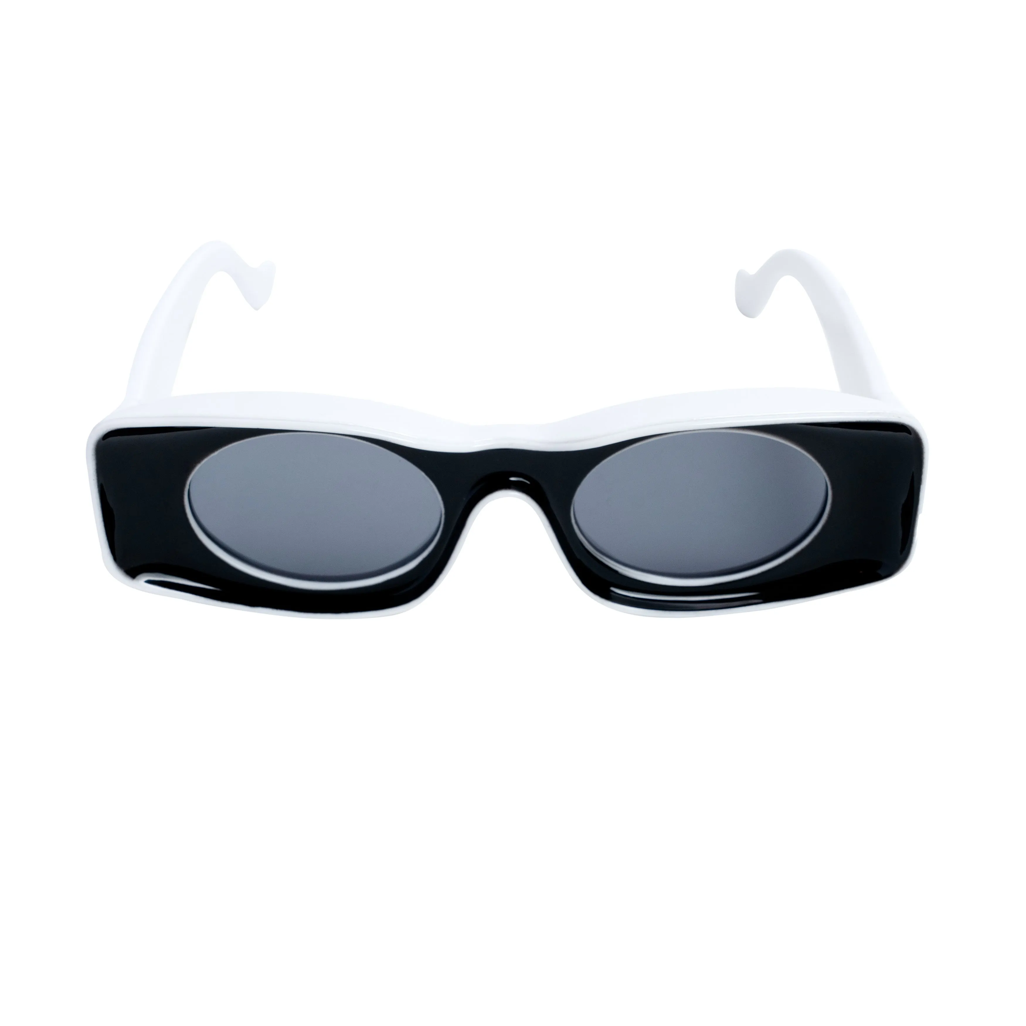 Chokore Trendy Oval Sunglasses with UV 400 Protection (Black)