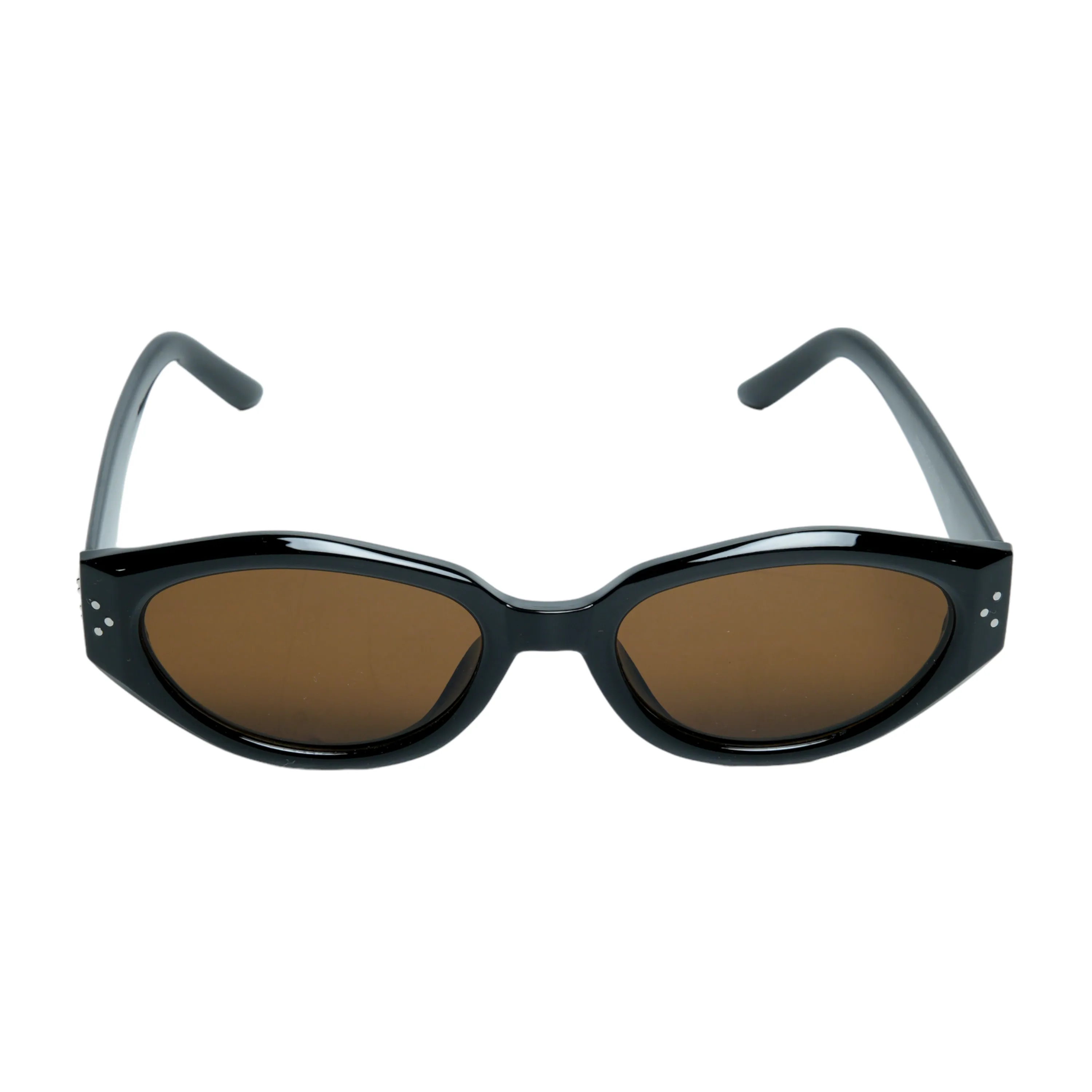 Chokore Vintage Round Sunglasses (Brown & Black)