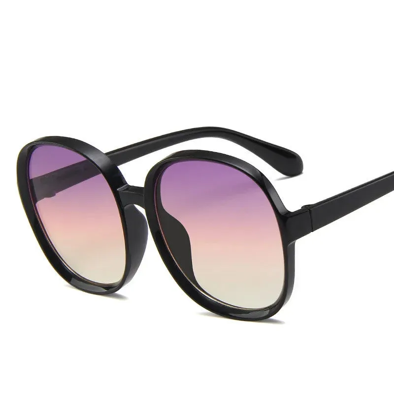Classic Big Frame Luxury Women Sunglasses Plastic UV400 Eyewear
