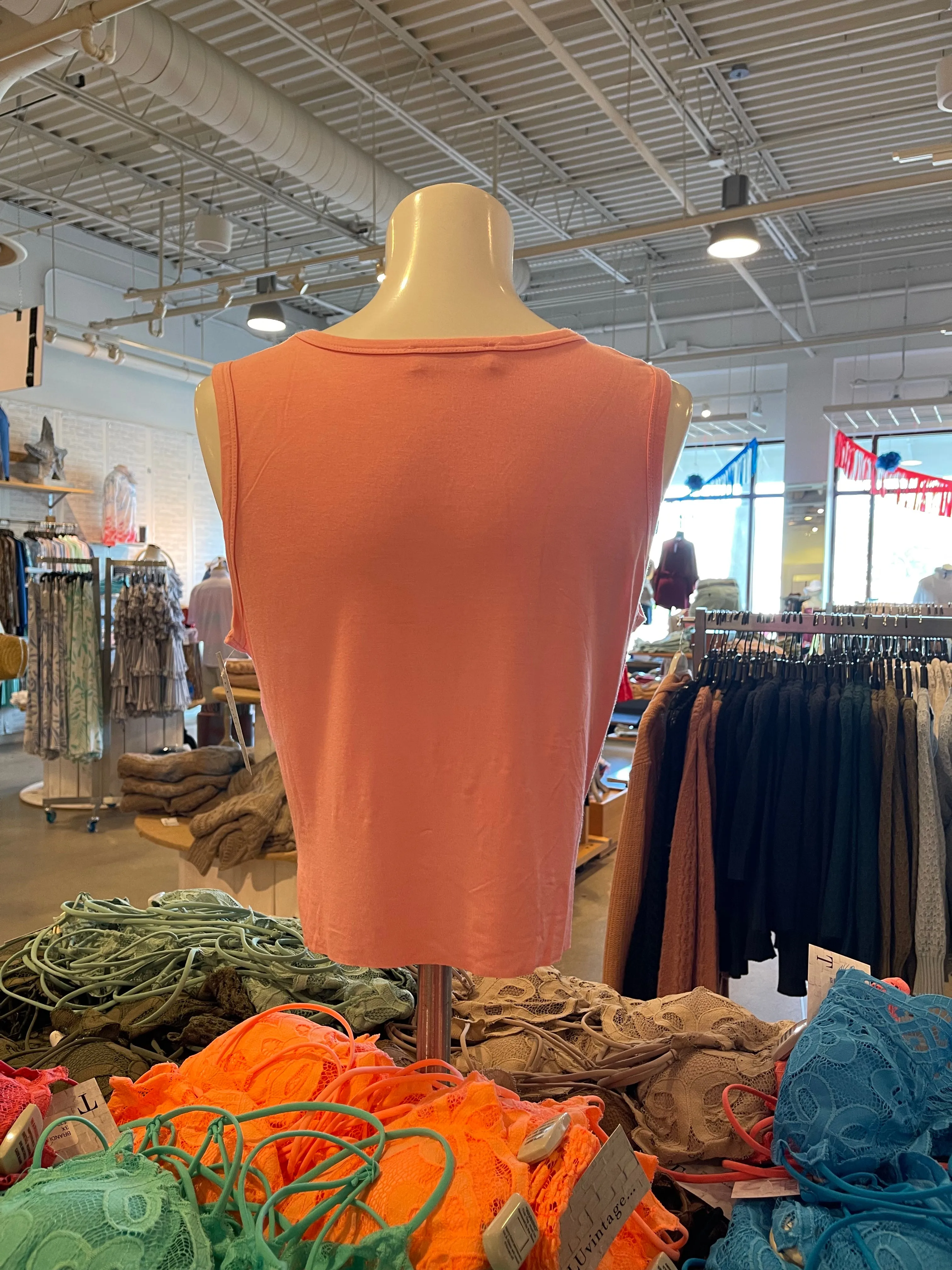 Connor Twist Tank In Lt. Pink