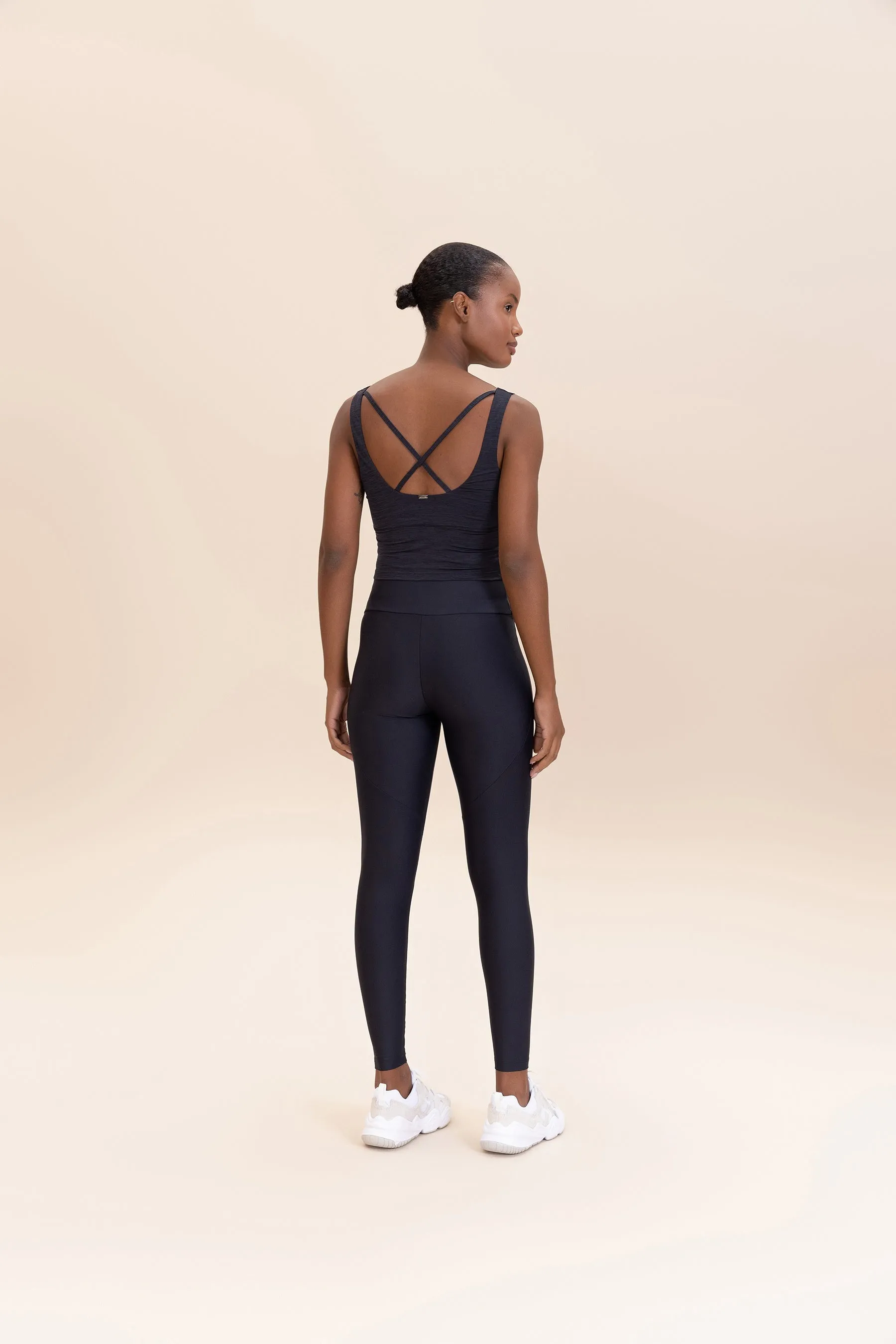 Crop Cross Melange Tank Top