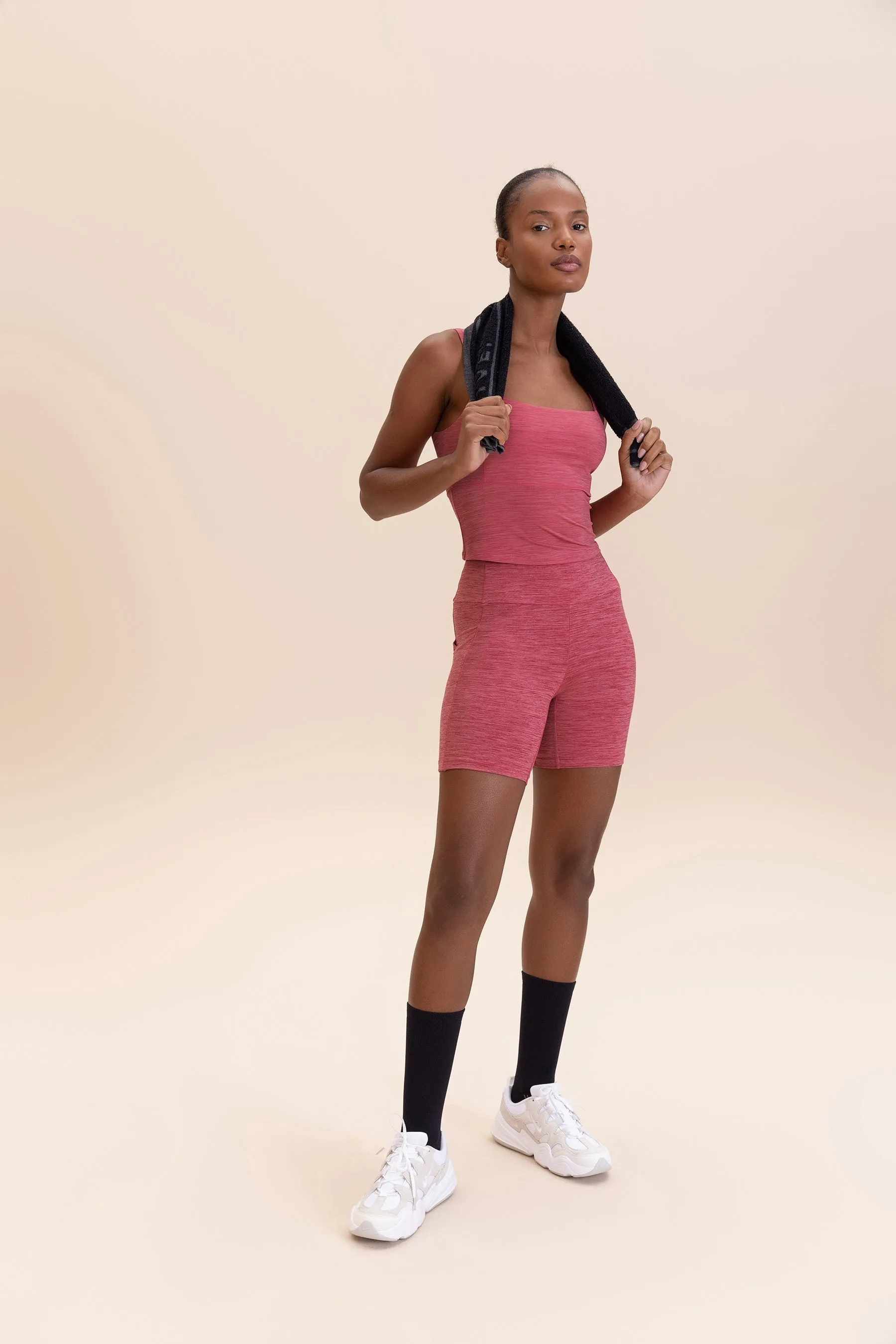 Crop Cross Melange Tank Top