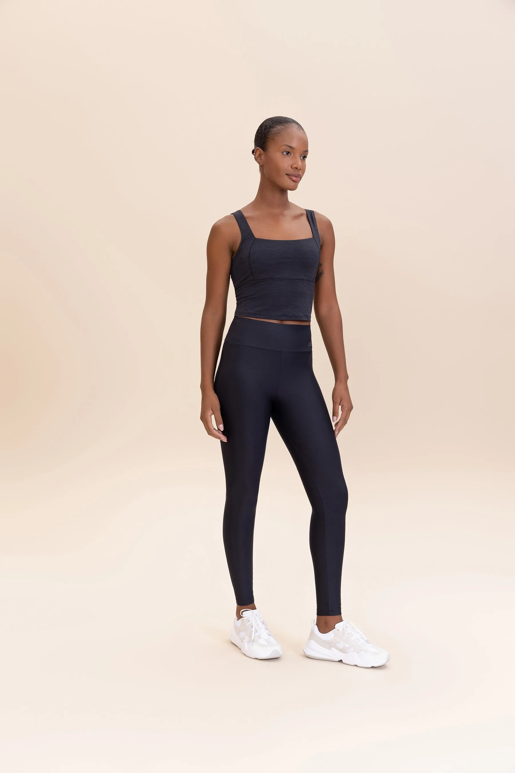 Crop Cross Melange Tank Top