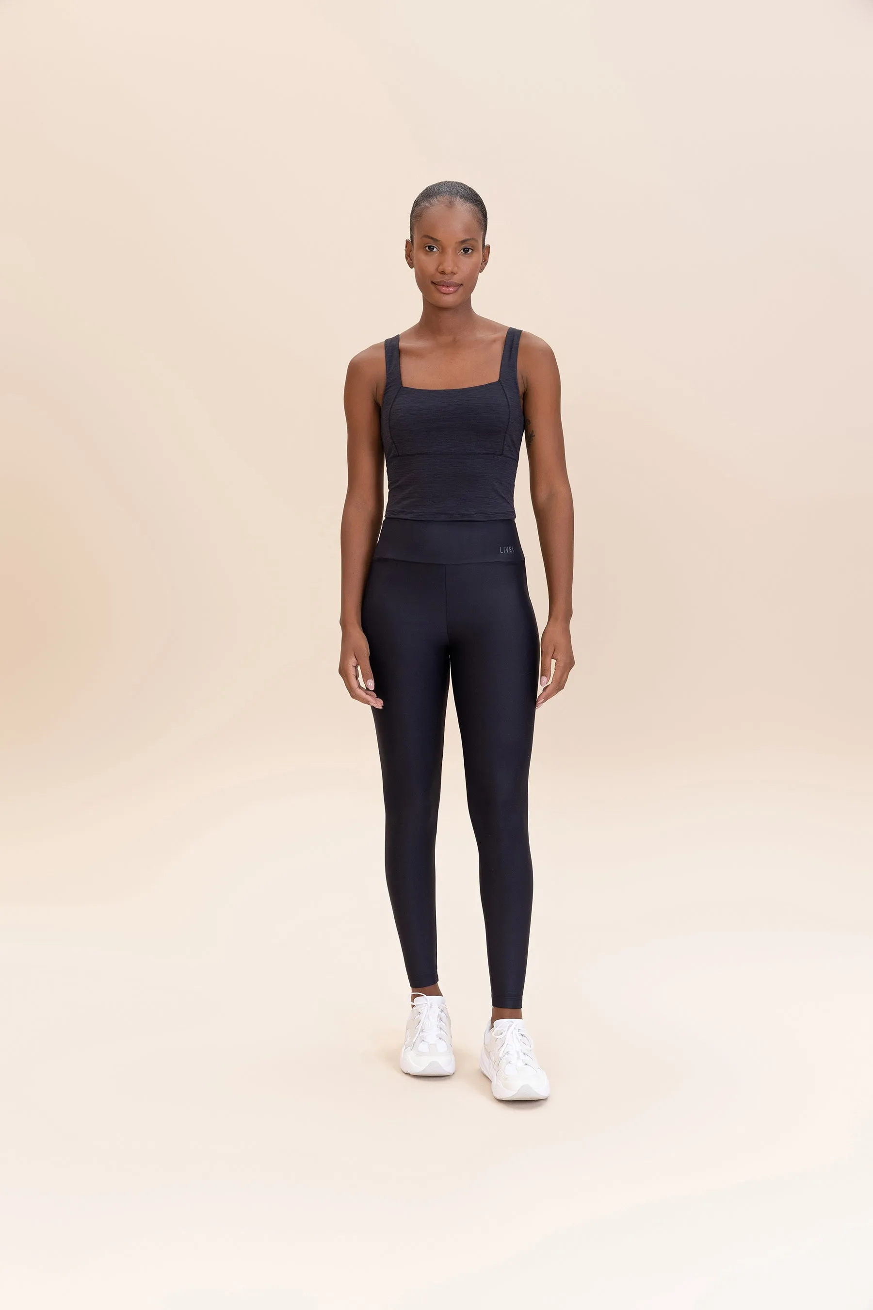 Crop Cross Melange Tank Top