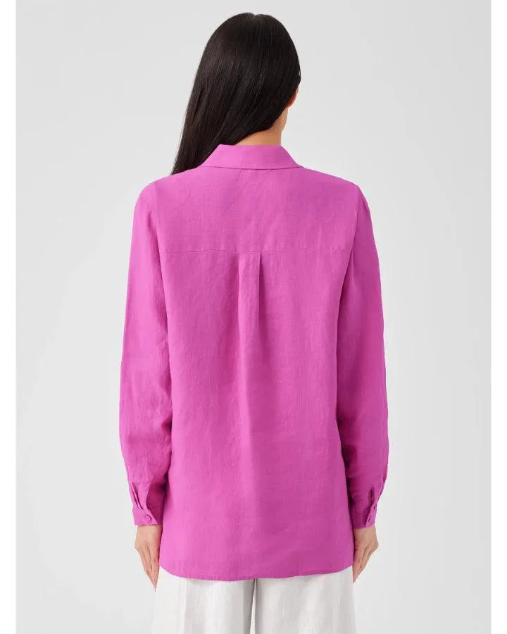 Eileen Fisher Classic Collar Linen Easy Shirt