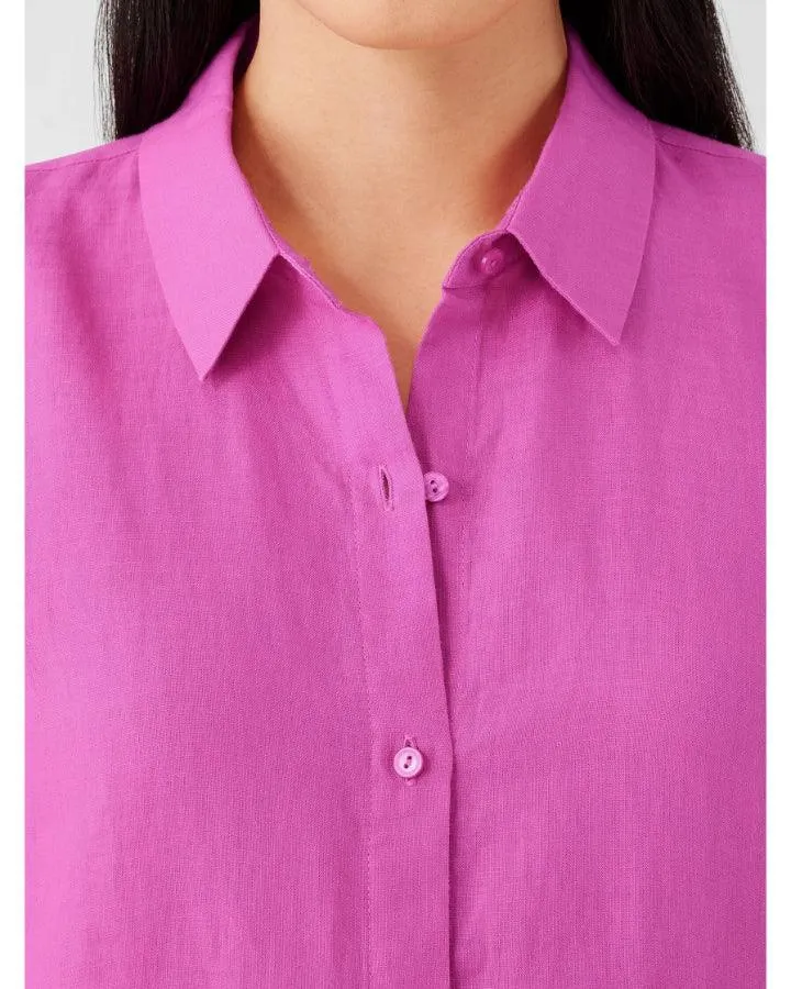 Eileen Fisher Classic Collar Linen Easy Shirt