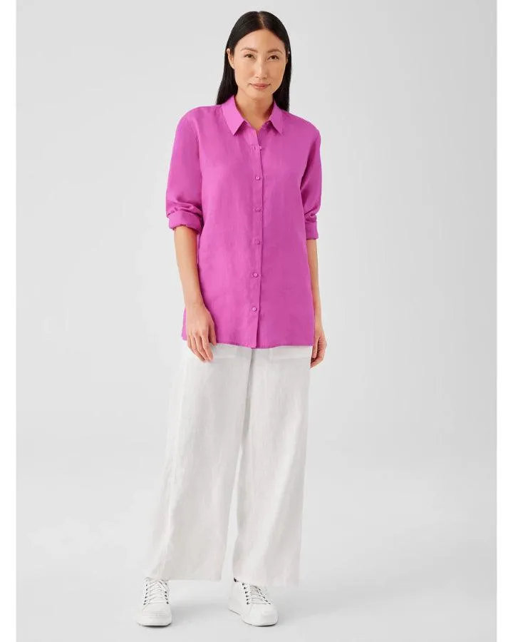 Eileen Fisher Classic Collar Linen Easy Shirt