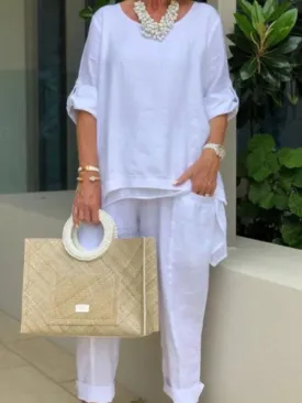Elegant Ladies Big Pocket Comfortable Two Piece Set