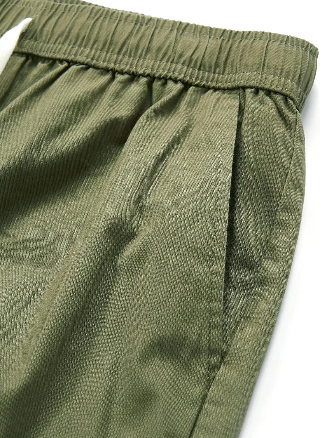 ELETOP Men's Cargo Shorts Elastic Waistband Drawstring Big and Tall Cotton Summer Casual Work Shorts