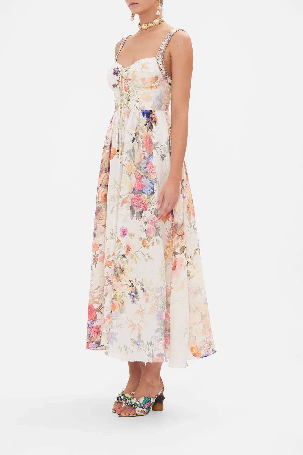 EYELET BUSTIER DRESS FRIENDS WITH FRESCOS