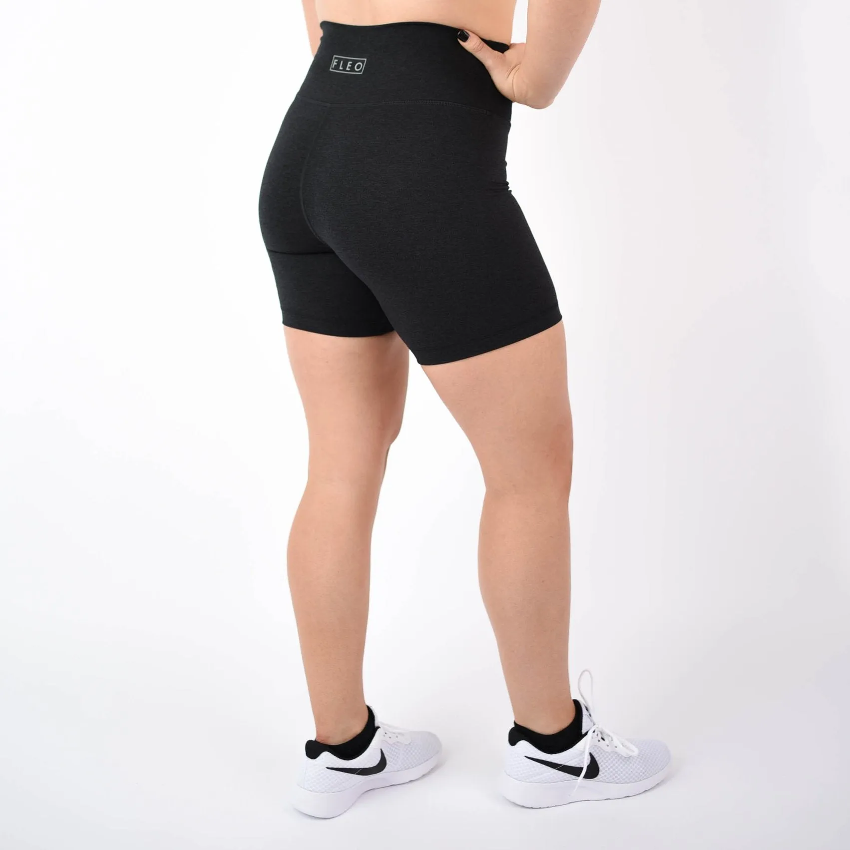 FLEO Biker Shorts - Heather Black