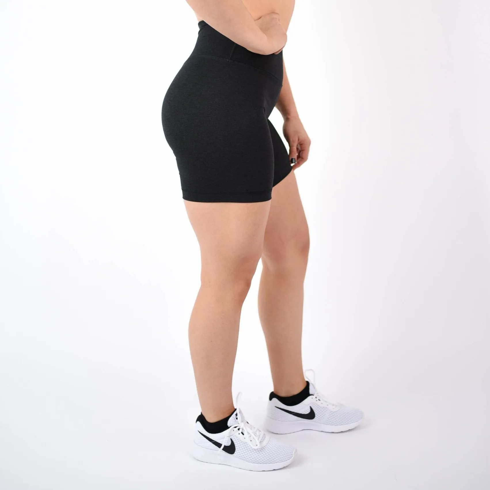 FLEO Biker Shorts - Heather Black