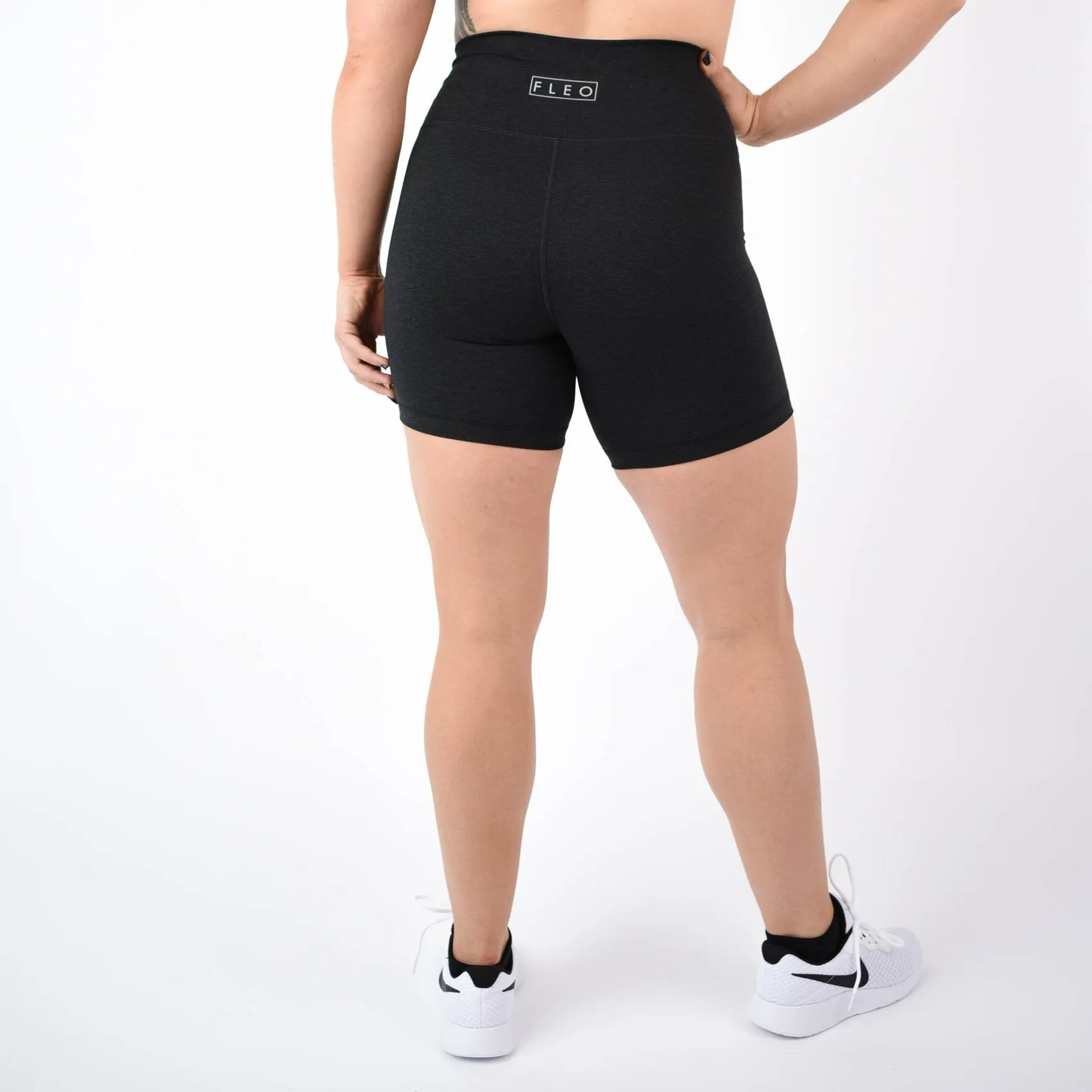 FLEO Biker Shorts - Heather Black