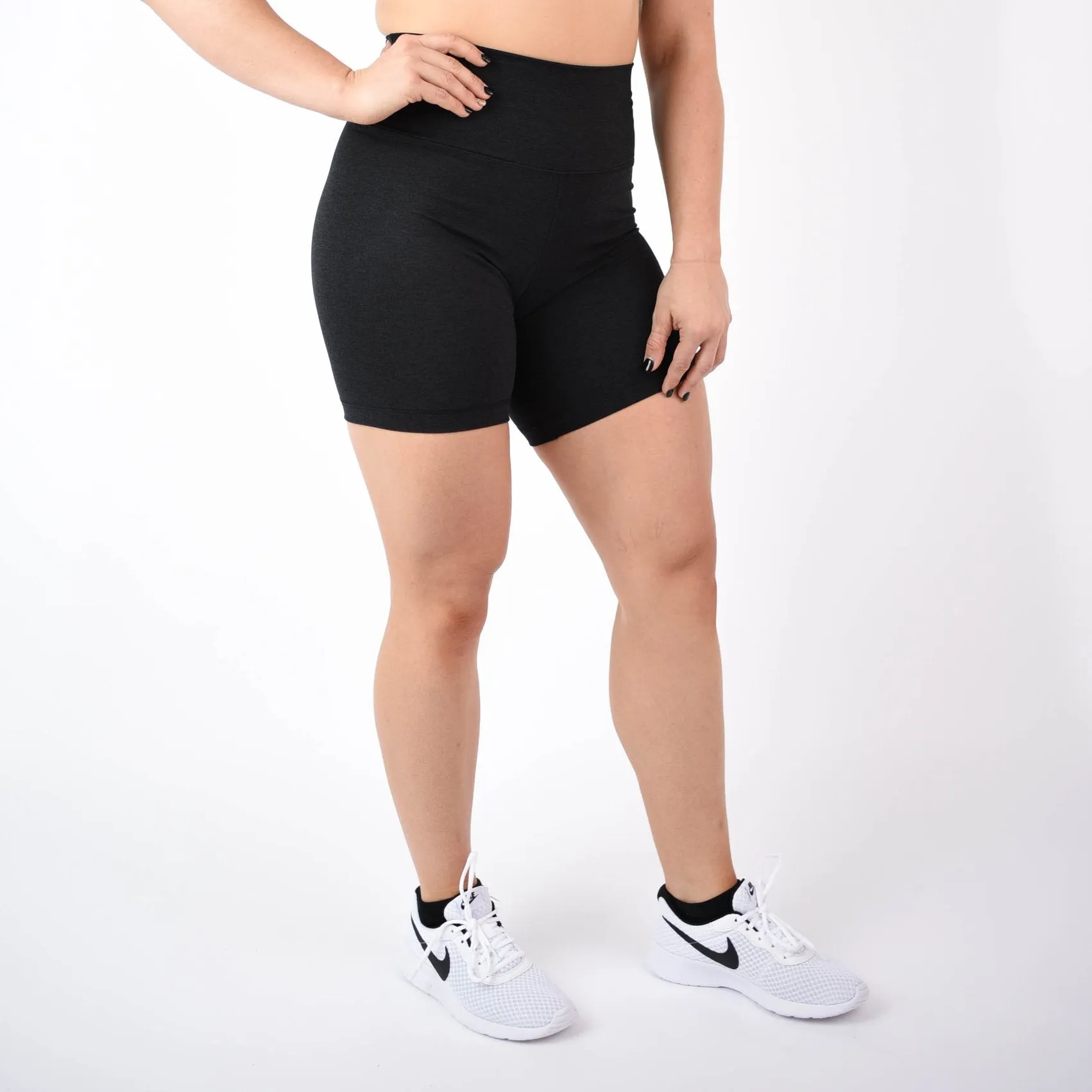 FLEO Biker Shorts - Heather Black