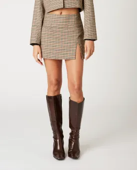 High Waisted Plaid Mini Skort