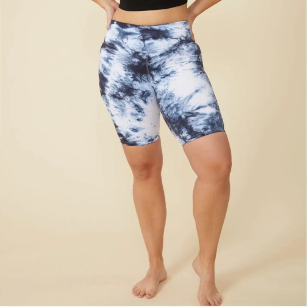 High Waisted Tie Dye Biker Shorts