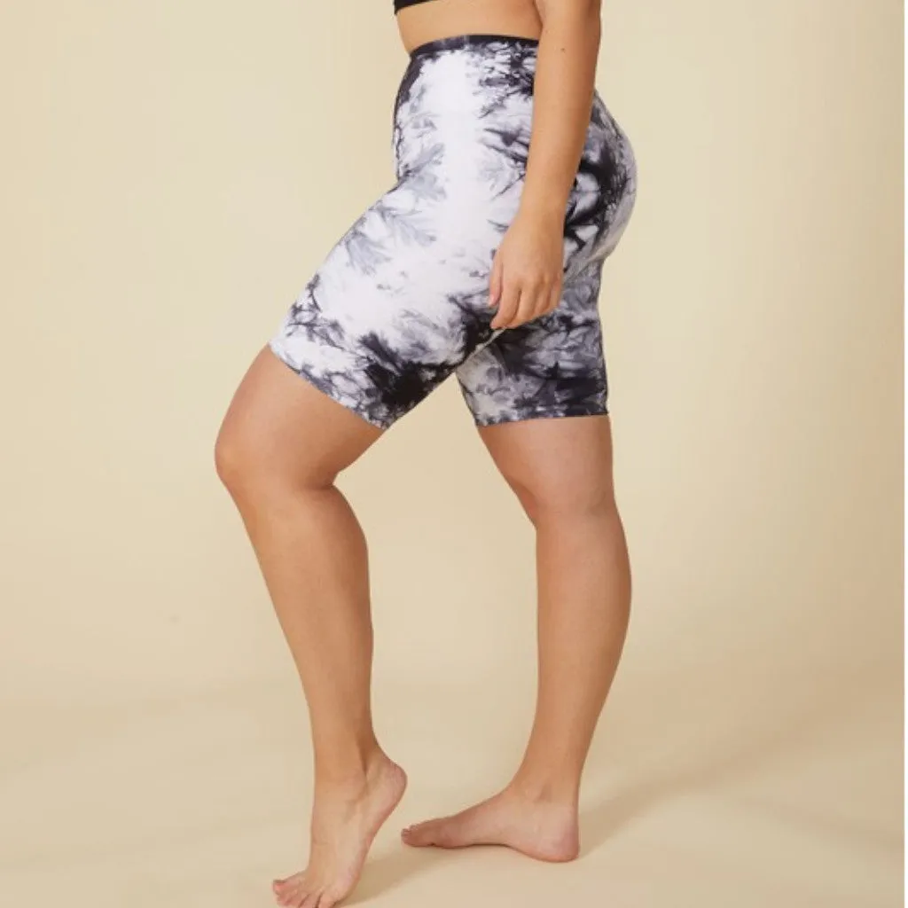 High Waisted Tie Dye Biker Shorts