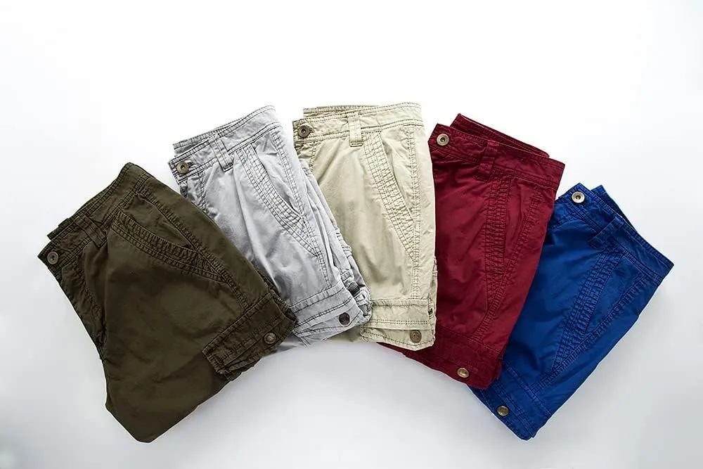 IDEALSANXUN Men's Casual Loose Fit Multi-Pockets Military Cargo Shorts