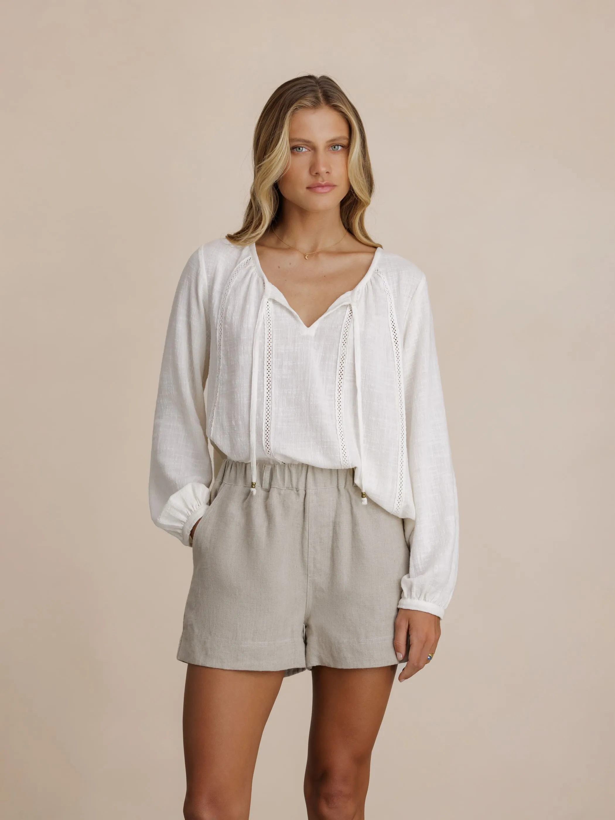 Jasmine Cotton Blouse Coconut