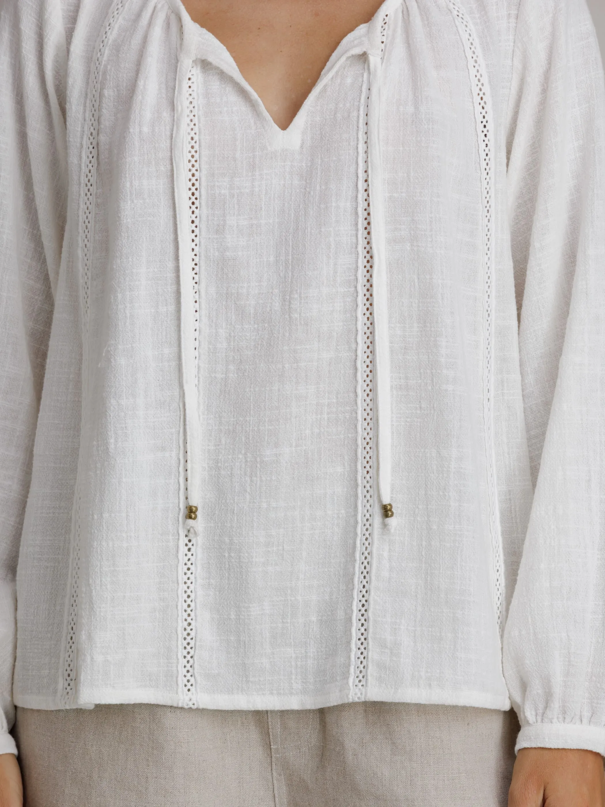 Jasmine Cotton Blouse Coconut