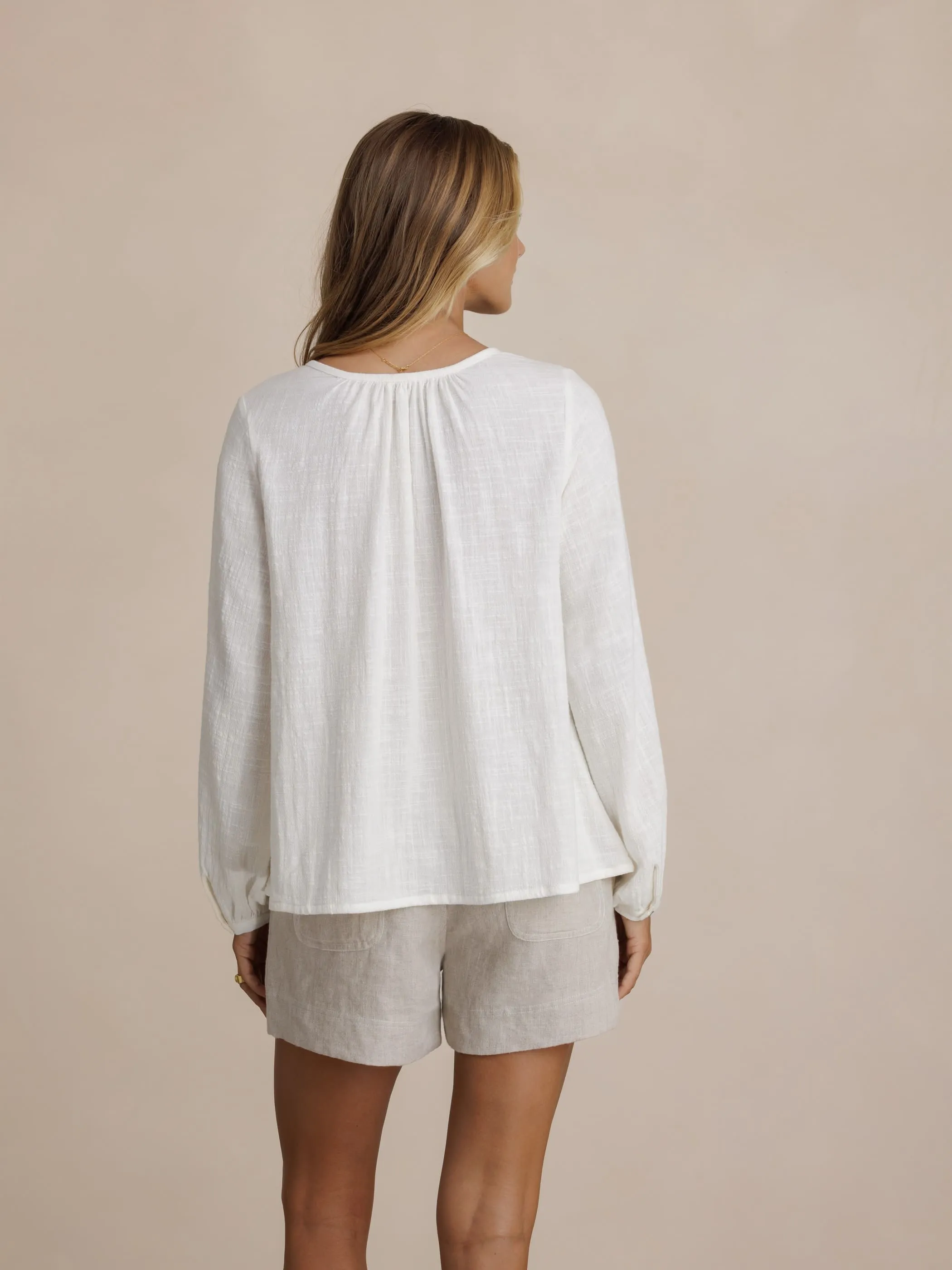 Jasmine Cotton Blouse Coconut