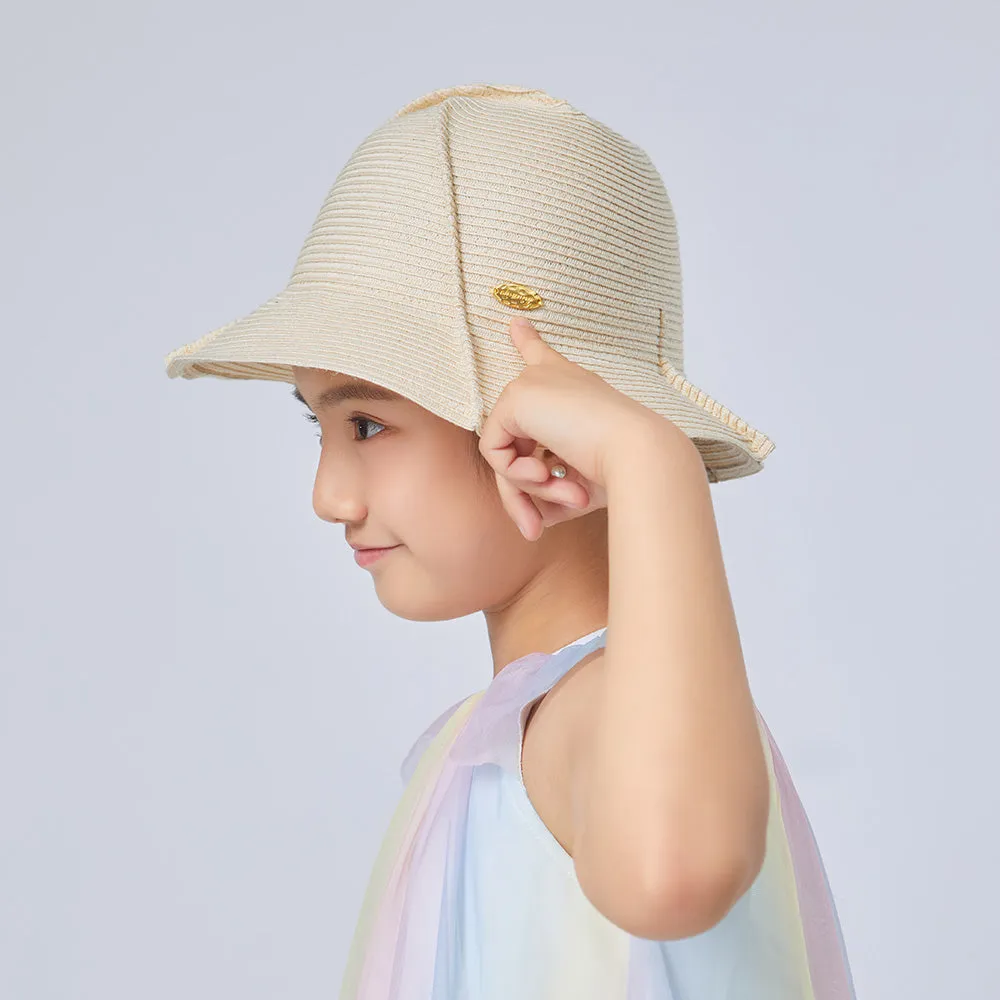 Kid’s Splicing Straw Hat UPF 50  Sun Protective