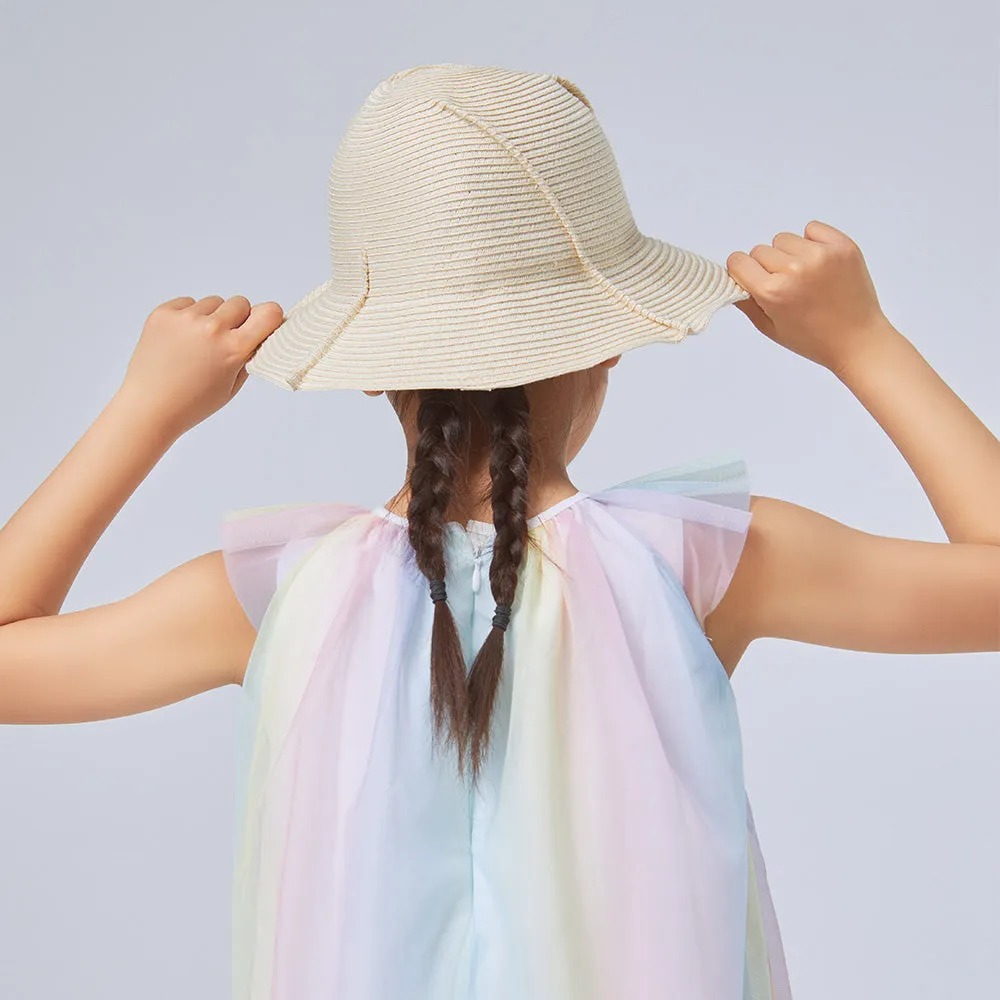 Kid’s Splicing Straw Hat UPF 50  Sun Protective