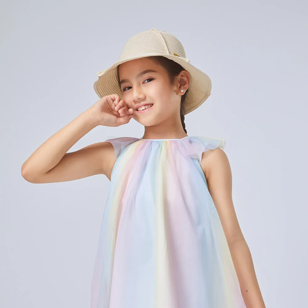 Kid’s Splicing Straw Hat UPF 50  Sun Protective