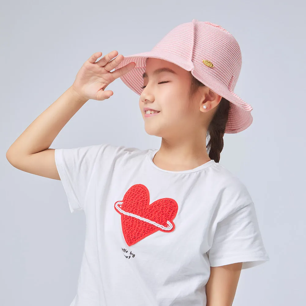 Kid’s Splicing Straw Hat UPF 50  Sun Protective