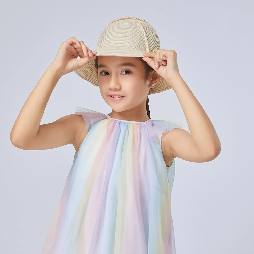 Kid’s Splicing Straw Hat UPF 50  Sun Protective