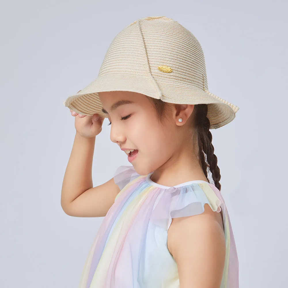 Kid’s Splicing Straw Hat UPF 50  Sun Protective