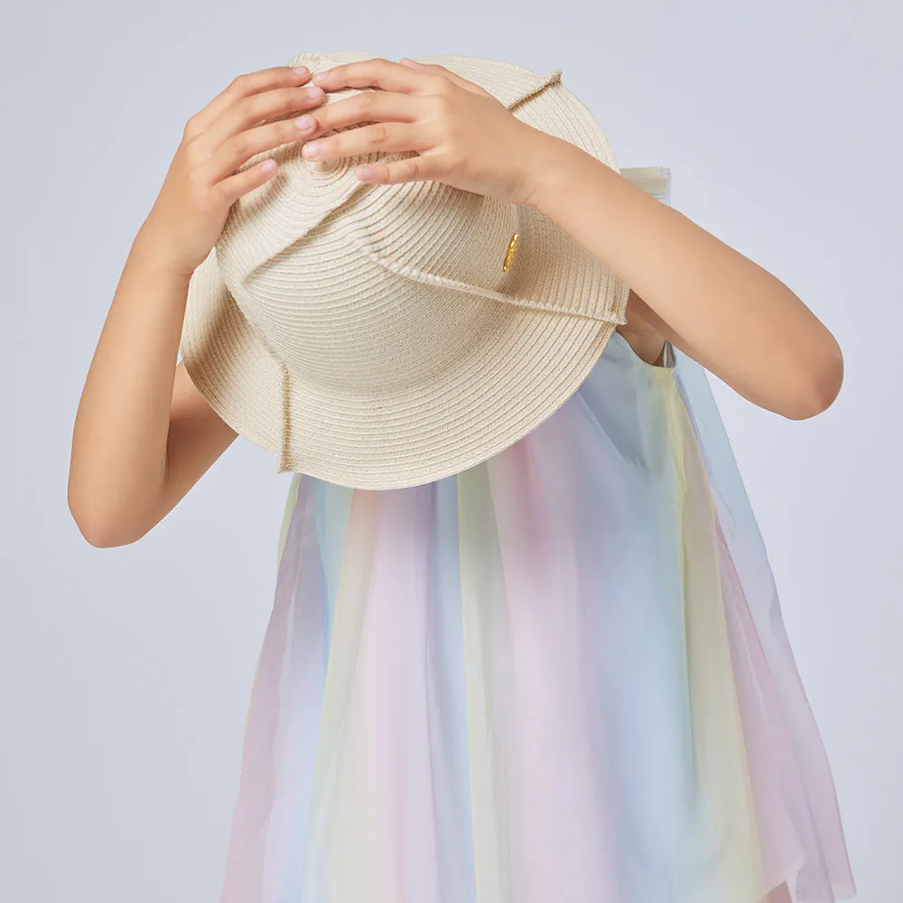 Kid’s Splicing Straw Hat UPF 50  Sun Protective
