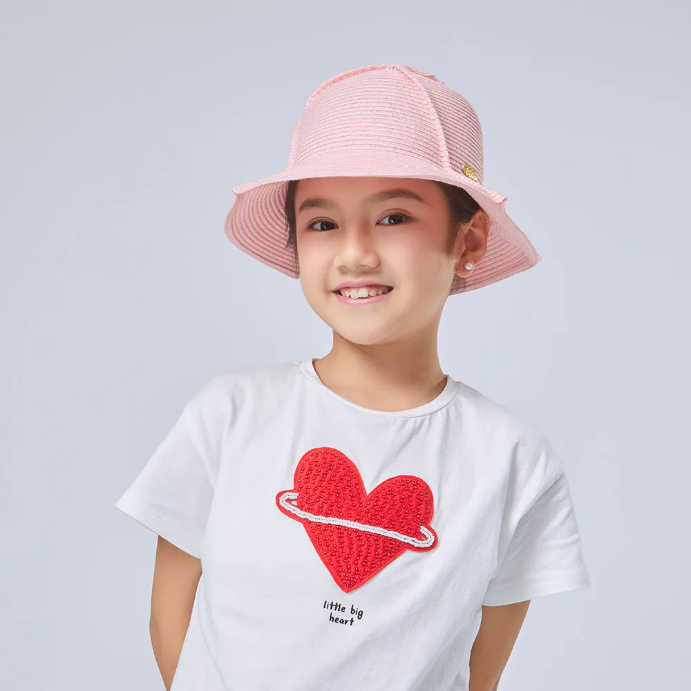 Kid’s Splicing Straw Hat UPF 50  Sun Protective