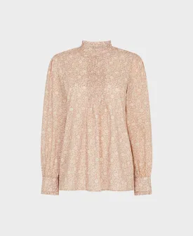 Liberty Print Floral Cotton Ruffle Blouse