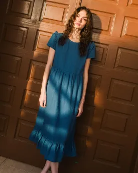 MARQUETTE ruffle linen dress