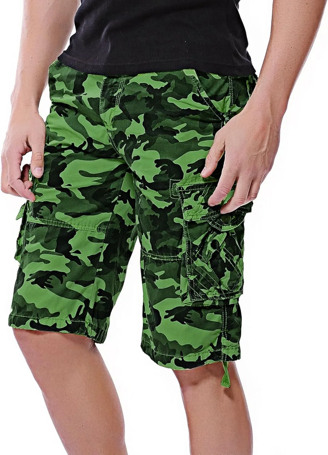 Men's Camo Cargo Shorts Cotton