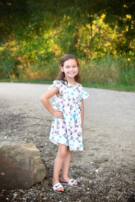 Raccoon Milk Silk Flutter Dress