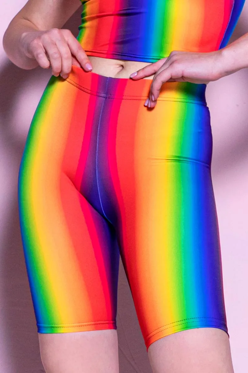 Rainbow Spectrum Biker Shorts