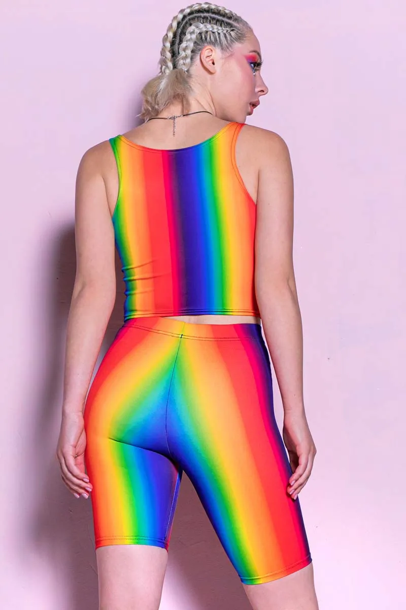 Rainbow Spectrum Biker Shorts